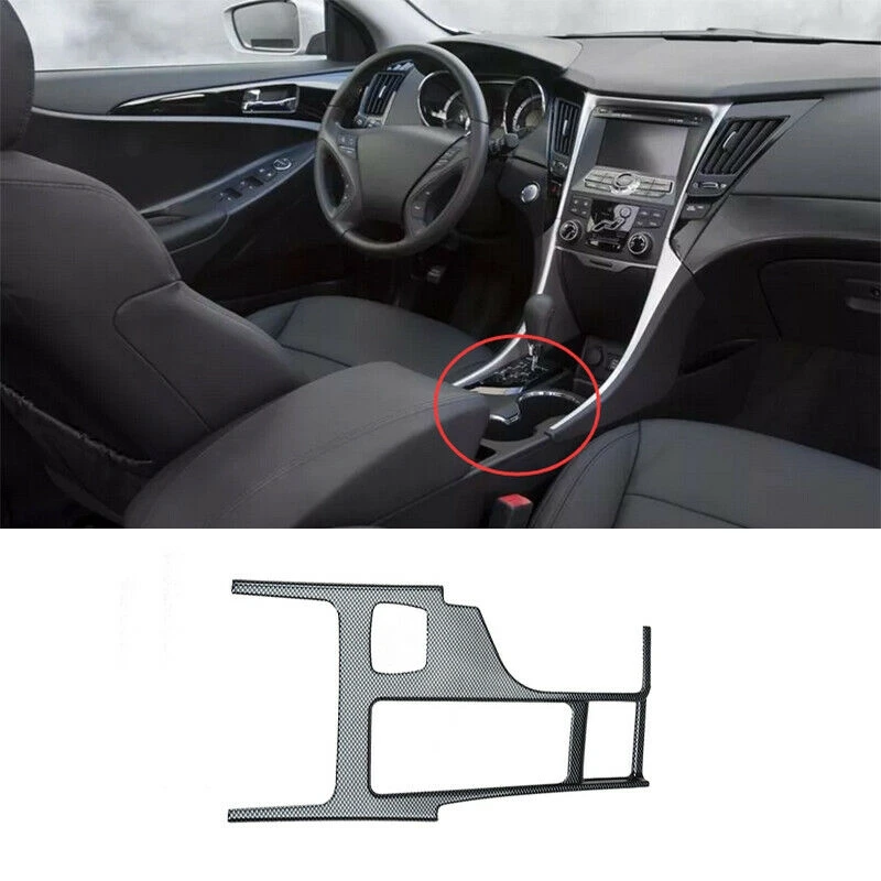 

Car Carbon Style Gear Box Panel Water Cup Holder Cover Trim Car-Styling for Hyundai Sonata 2010-2015 YF