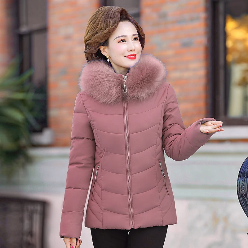 Женская зимняя куртка с капюшоном и меховым воротником 5 цветов | одежда