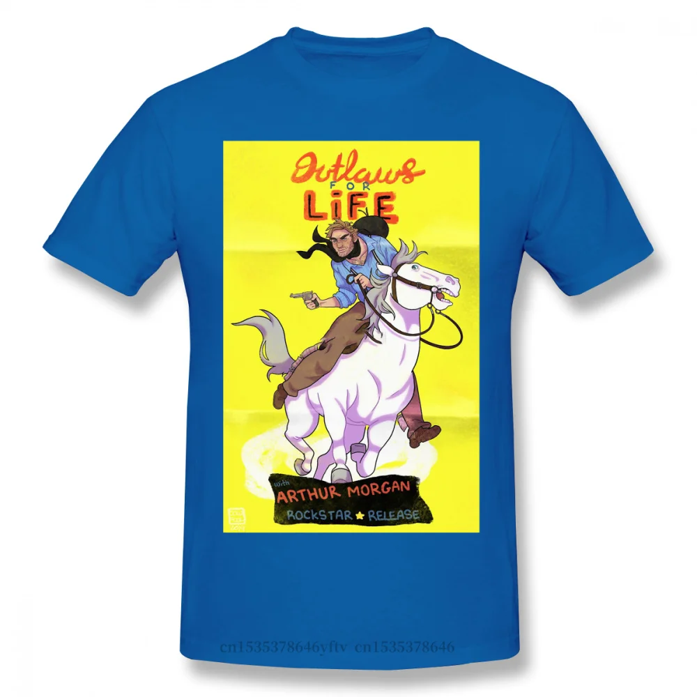 

2021 Leisure Fashion cotton T-shirt Clothing Red Dead Redemption John Marston Dead Eye Game Red Outlaws For Life Short Sleeve