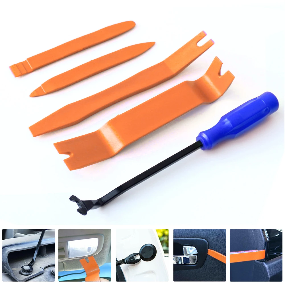 

Car Removal Tool Vehicle Car Panel Audio Trim Removal Set Practical Car Repairing Hand Tools with Blue Removal Repair Kit 4pcs