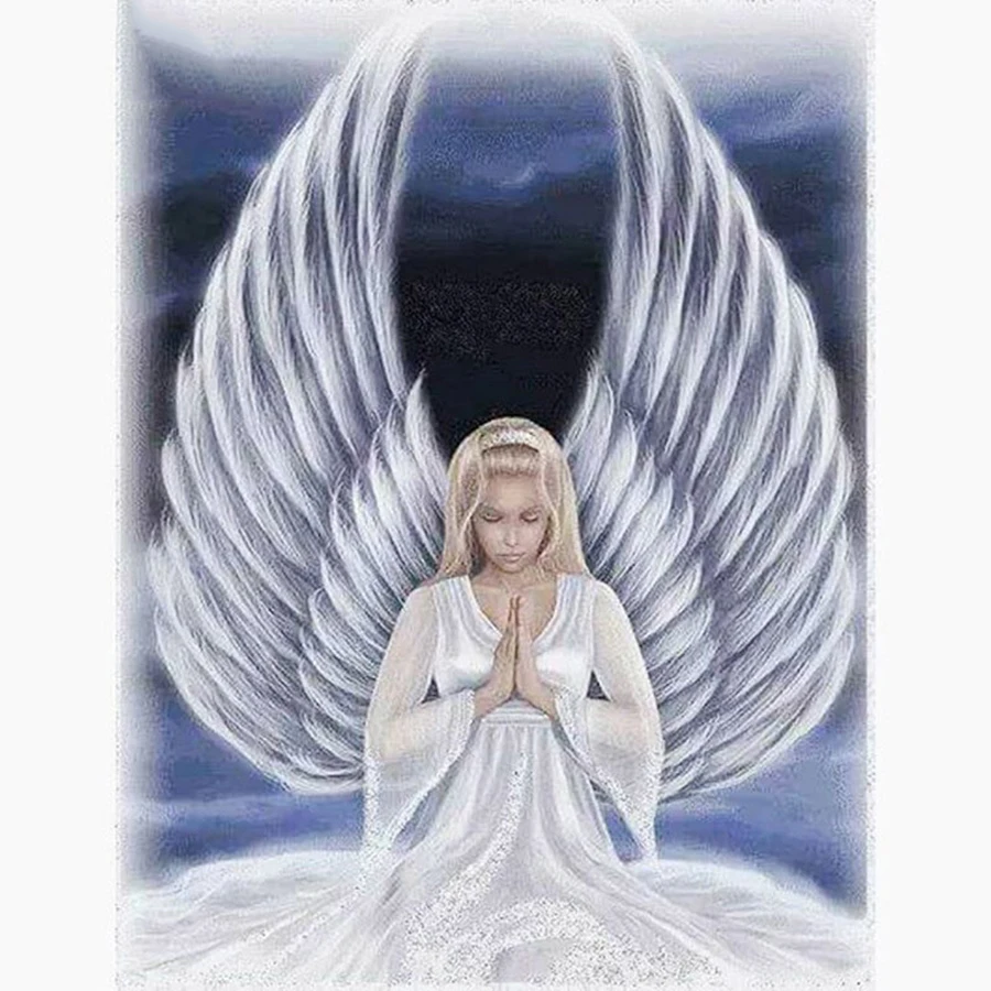 Алмазная 5D картина сделай сам с ангелом крылом девушкой полная выкладка мозаика