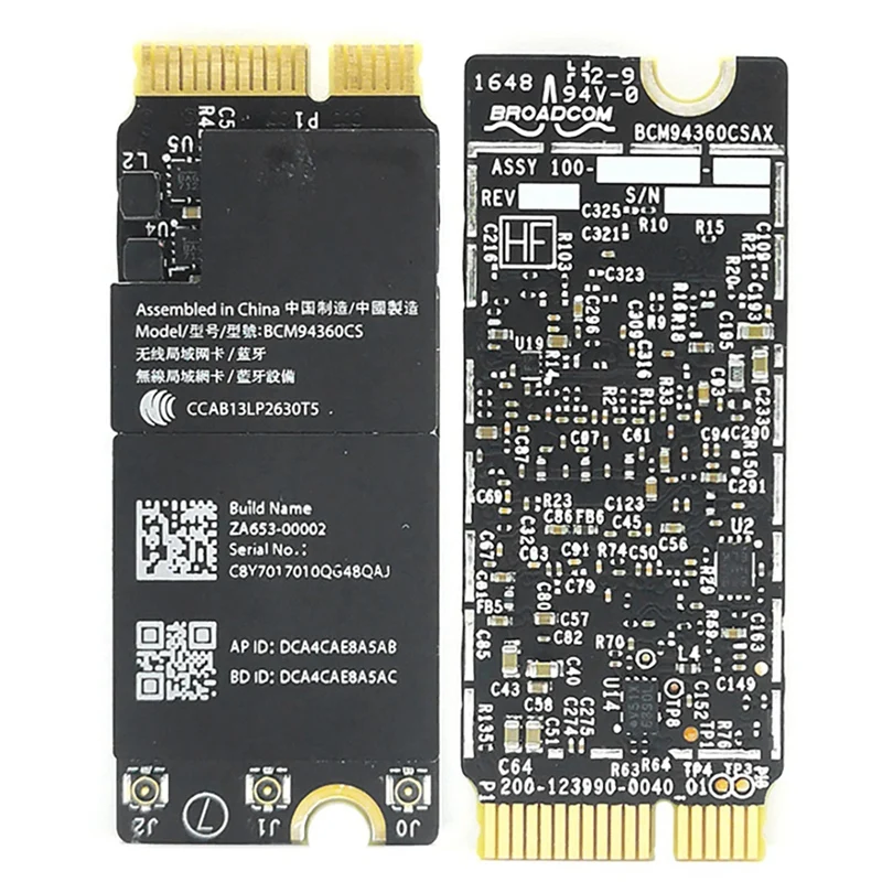

for A1398 A1425 A1502 Apple Computer 2.4G+5G Dual Frequency Bluetooth 4.0 BCM94360CS Gigabit Wireless Network Card