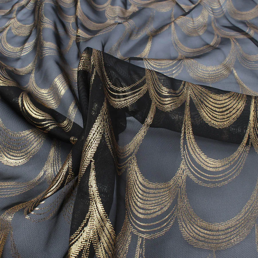 Черный белый розовый легкий Павлин перо хвост шифоновая ткань китайский Hanfu