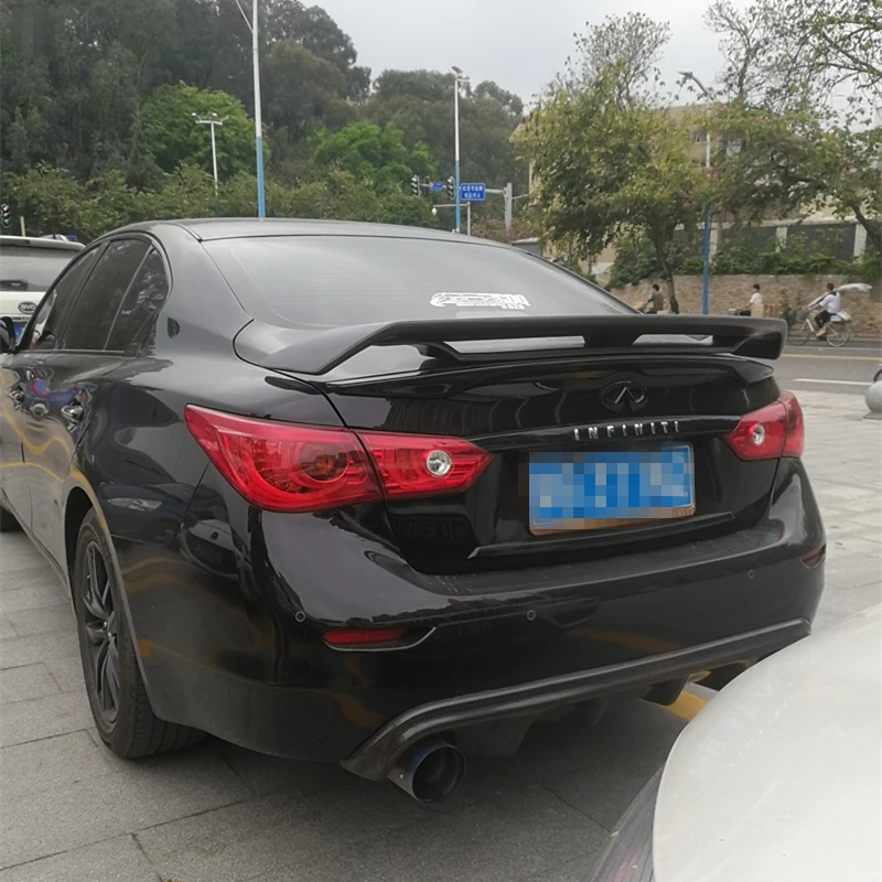 Для Infiniti Q50 спойлер 2014 2018 Q50s высокого качества ABS Материал заднее крыло автомобиля