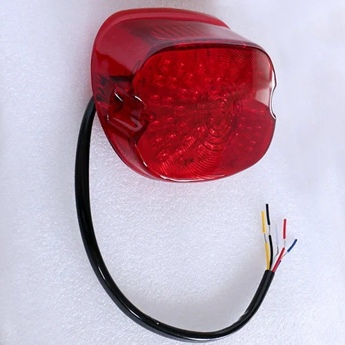 Red no plug Хвост светильник сложить для Harley тормоза указатель поворота номерного знака светильник хвост светильник для Sportster Dyna FXDL Electra Glides Road King - Цвет: Red no plug
