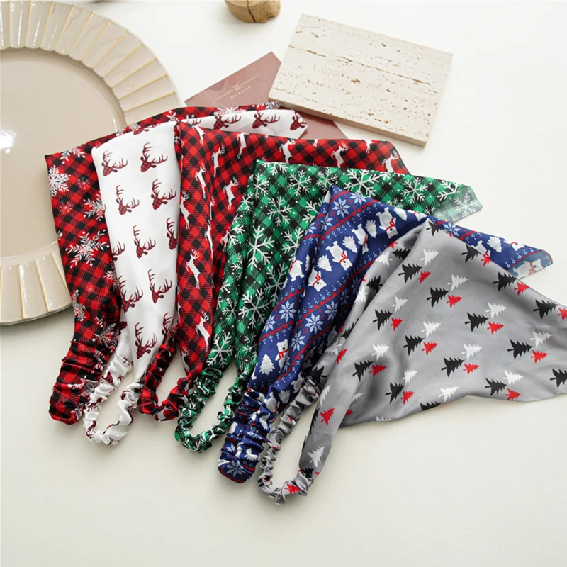 

Модные рождественские резинки-ленты, длинные резинки для волос, корейские резинки для волос, милые эластичные резинки для волос