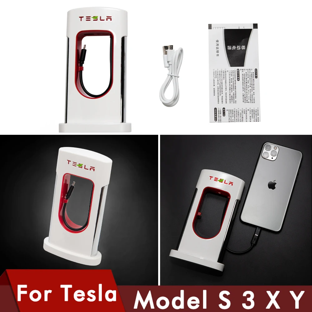 heenvn new car mobile charger for tesla model 3 2021 model y s x mobile power phone smartphone super charger accessories model3 free global shipping