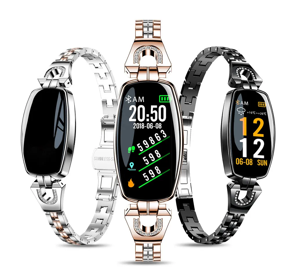 Женские умные часы H8 смарт браслет фитнес трекер с функцией измерения кровяного