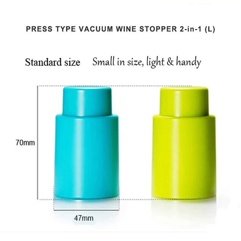 Пробка для вина цветной пластиковый силиконовый пресс-насос Вакуумная Крышка