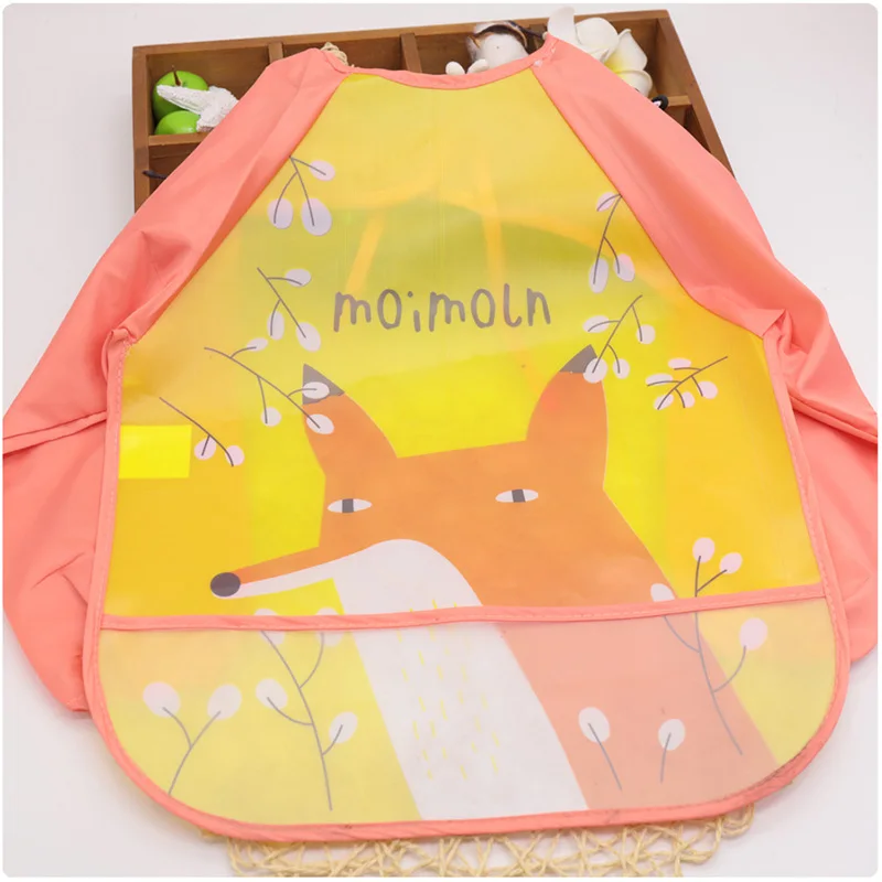 Водонепроницаемые детские нагрудники с длинным рукавом аксессуары для