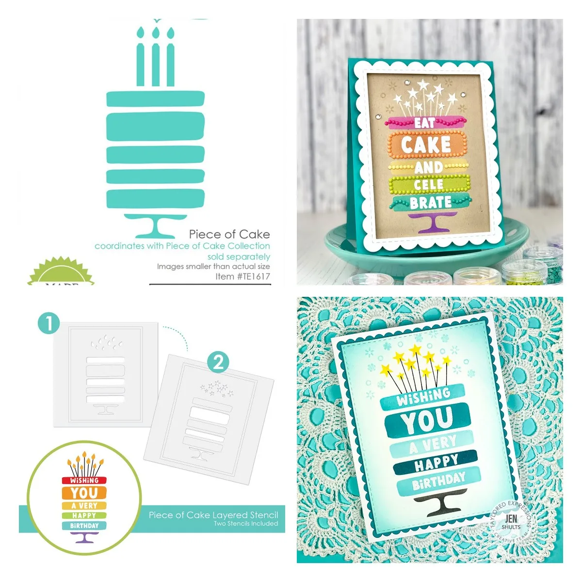 

Piece of Wishing Cake Cutting Dies Stencil Scrapbook Diary Decoration Stencil Embossing Template DIY Greeting Card Handmade