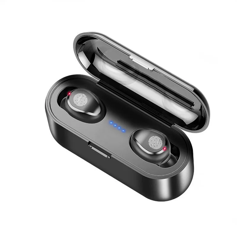 Electric display VOULAO, Bluetooth 5,0, наушники, 8D, стерео, беспроводные наушники, спортивные, водонепроницаемые, свободные руки, наушники, гарнитура с 2000 мАч, внешний аккумулятор - Цвет: Electric display