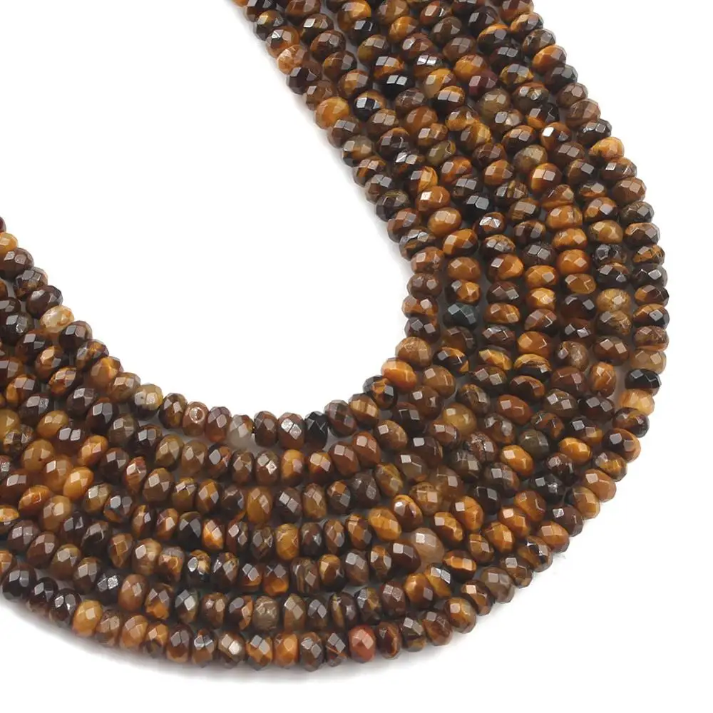 2x4 мм натуральный желтый тигровый глаз камень бусины драгоценный хорошее