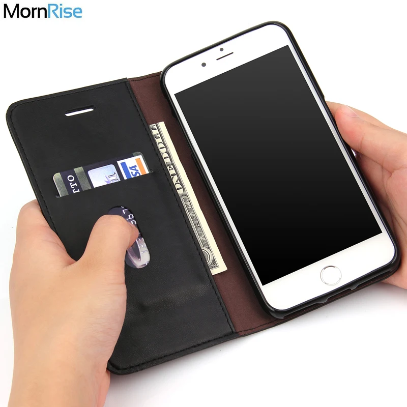 Роскошный кожаный флип чехол в стиле ретро для iPhone 8 кошелек с подставкой карт