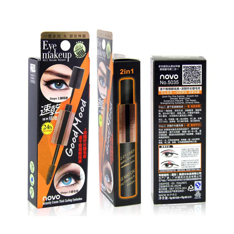 2 в 1 Водостойкая тушь для ресниц с эффектом завивки |