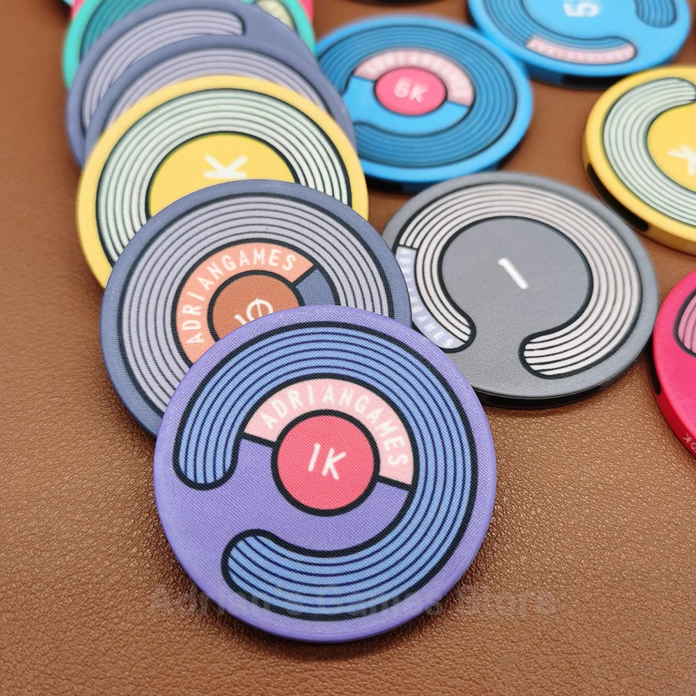 

2021 New Ceramic Poker Chips Fancy Style 39mm 10g 10PCS