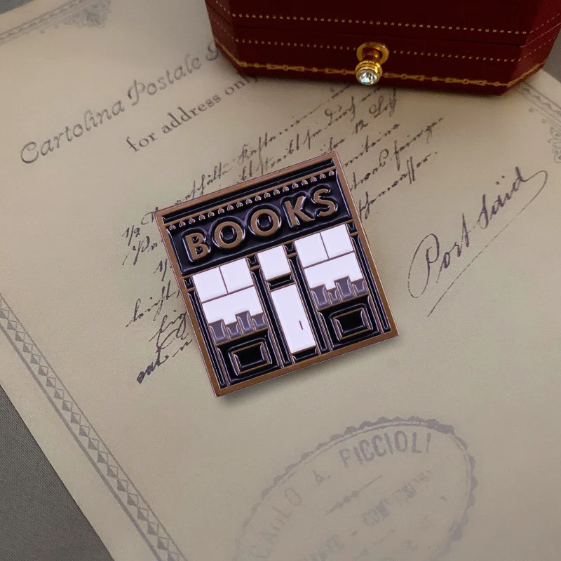 Магазин книг эмалированная булавка для чтения значок влюбленных брошь материалы