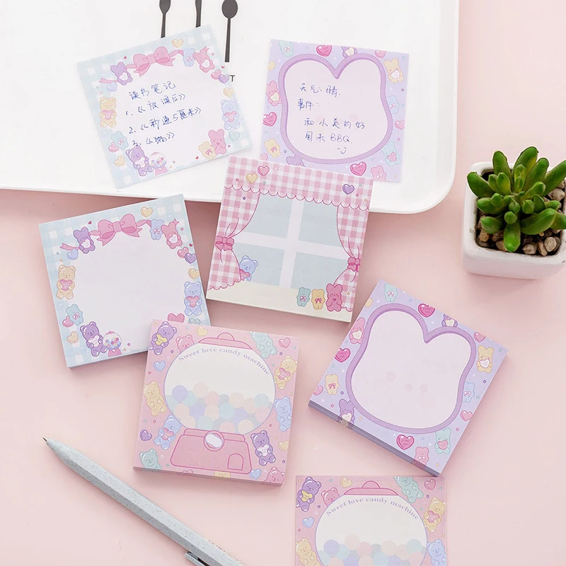 

5 Pcs Self Adhesive Stickers Memo Pad Sticky Notes Planner Sign Tag Bookmark Marker Stationery School Supplies