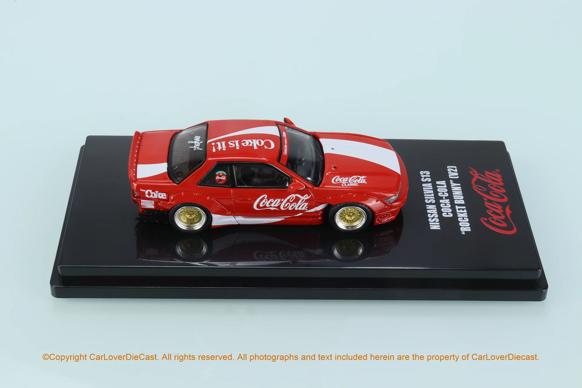 1/64 Diecast Model Car Coke Painting Nissan Silvia S13 Rocket Bunny V2 Perfect Collection Show Toy Holiday Gift | Игрушки и хобби