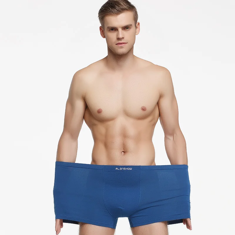 Хлопковые мужские боксеры однотонные удобные больших размеров сексуальные