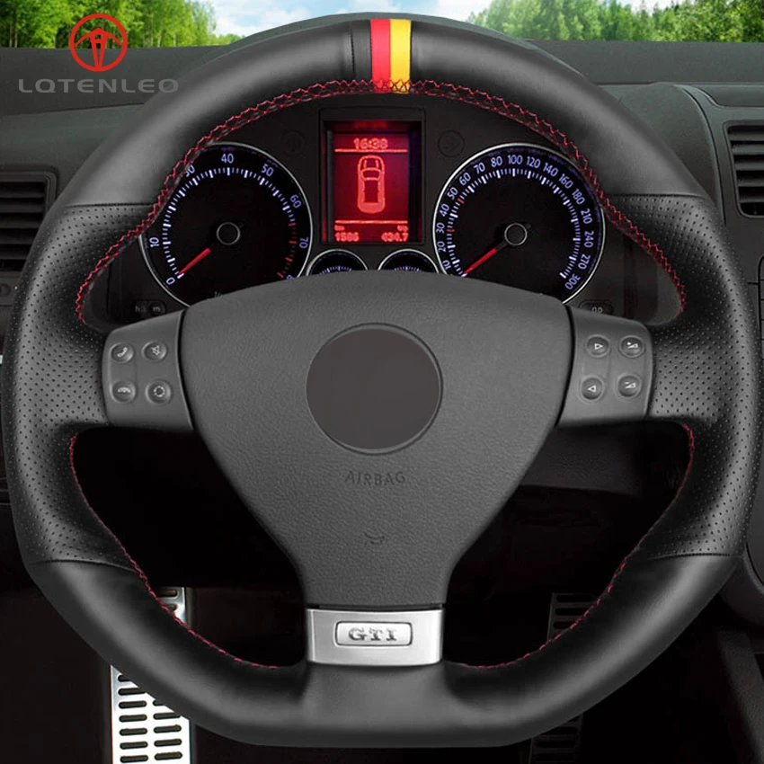 Задняя панель LQTENLEO из натуральной кожи для Volkswagen Golf 5 Mk5 GTI VW R32 Passat R GT Jetta GLI|Чехлы на