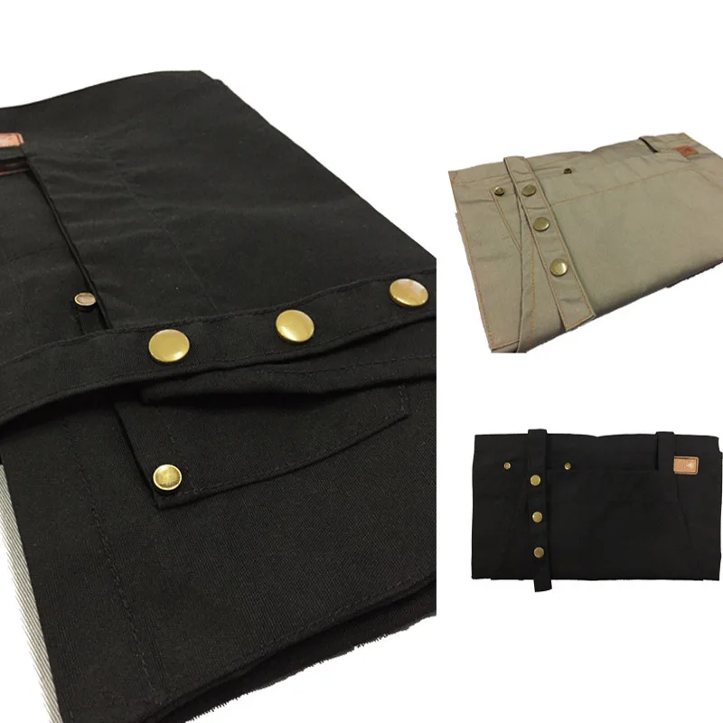 

1Pcs Apron For Cooking Baking Multi Purpose Pure Color Kitchen Supplies Polyester Cotton Anti-fouling for Household