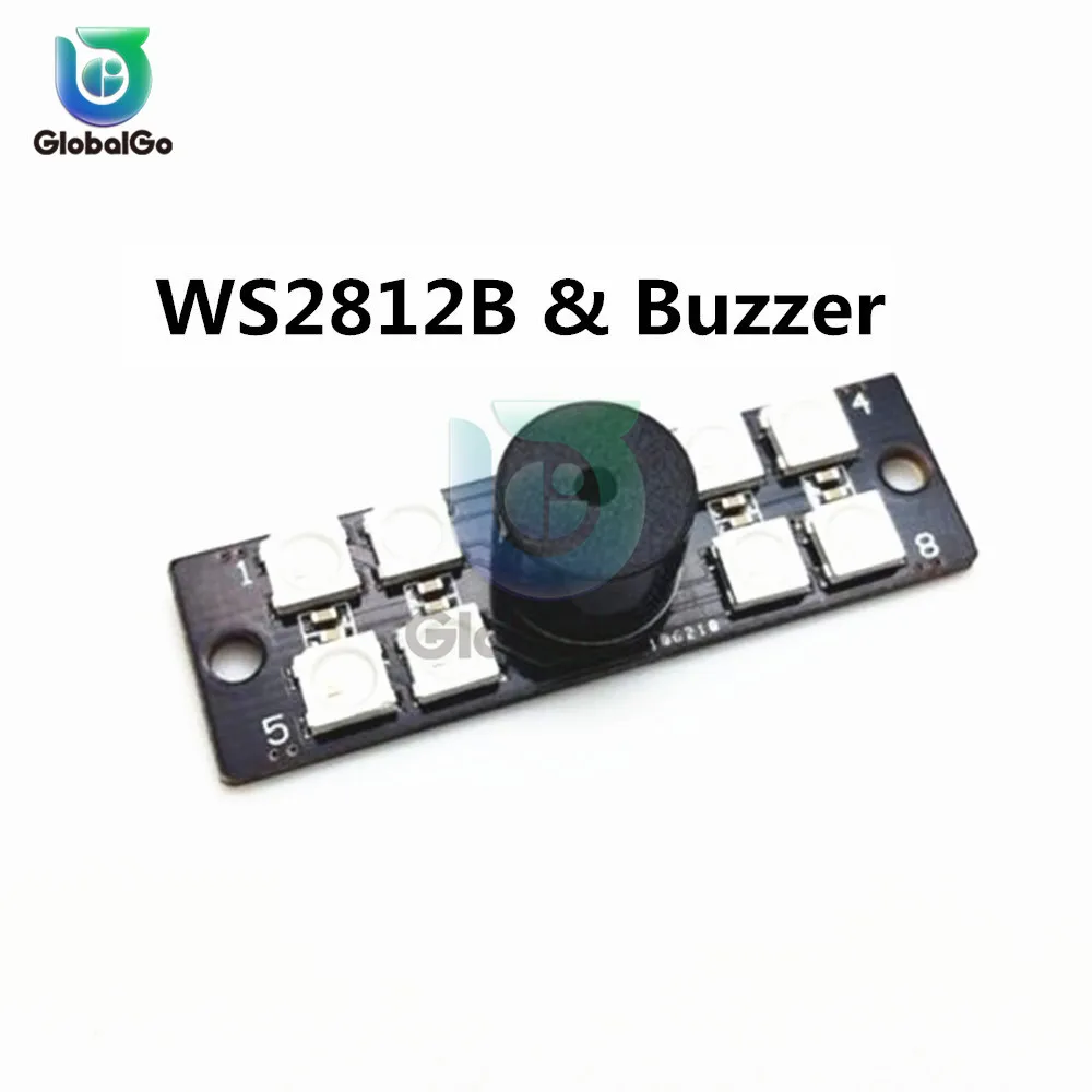 WS2812B 6 бит 8 RGB полноцветная доска с зуммером светодиодный чип для светодиодной
