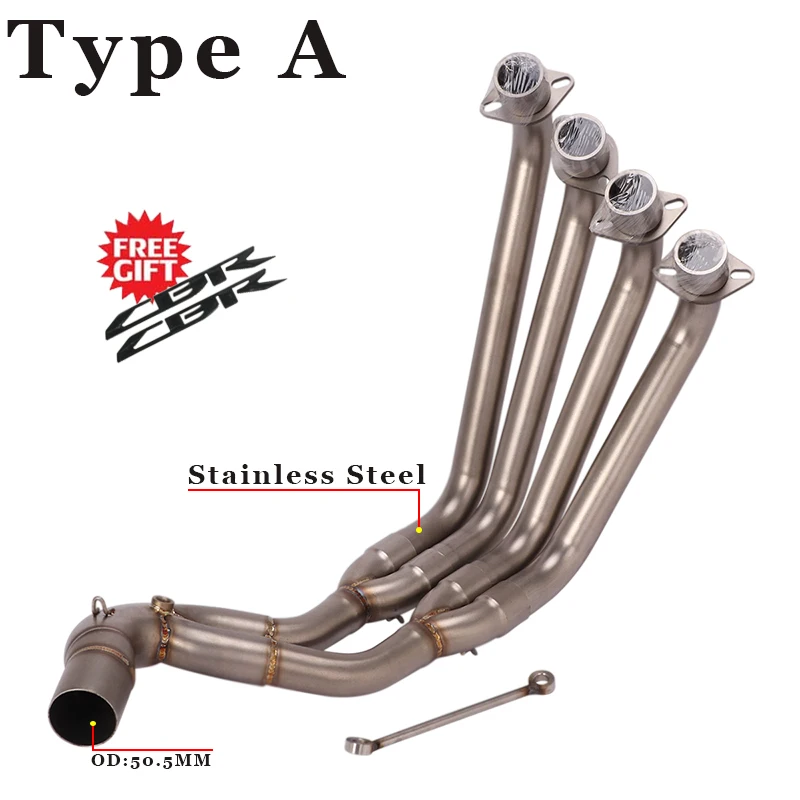 Motorcycle Full Exhaust System Modify Titanium Alloy Front Link Pipe For Honda CBR650R CB650F CB650R CBR650F 2014-2018 2019 2020 |