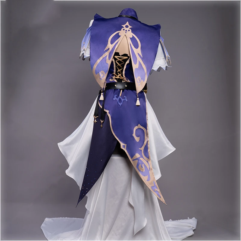 Аниме игра Genshin Impact Lisa Witch of Purple Rose Dress Uniqu Uniform Cosplay Костюм Хэллоуин для женщин