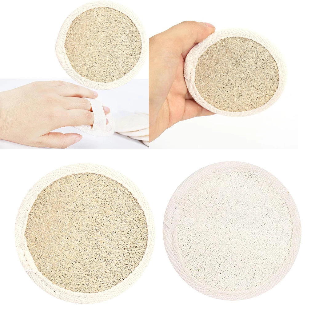 

100% Natural h Luffa Bath Shower Sponge Scrubber Exfoliator Pad