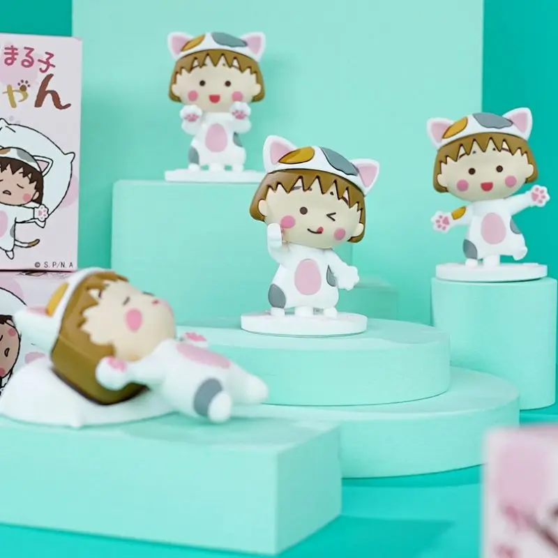 

Натуральная Chibi Маруко-тян тапочки в виде персонажа аниме серия Кэт глухая коробка прилив играть hand-made стильная футболка с изображением пер...