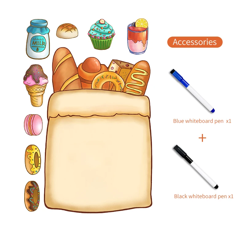 Bread Магнитные игрушки для рисования кактус доска для записей хлеб магниты для холодильника стикер Памятка план список меню обучающая развивающая детская игрушка - Цвет: Bread