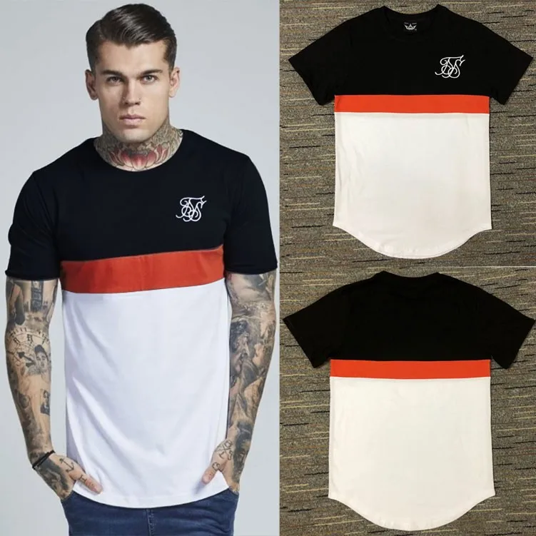 Sik Silk, летняя модная мужская футболка, повседневная, короткий рукав, Sik, футболка, Мужская одежда, Siksilk, приталенный, хип-хоп, Шелковый топ, футболки