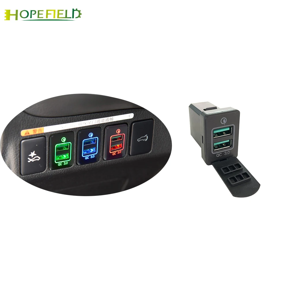 Автомобильное быстрое зарядное устройство с 3 двойными USB портами зарядная