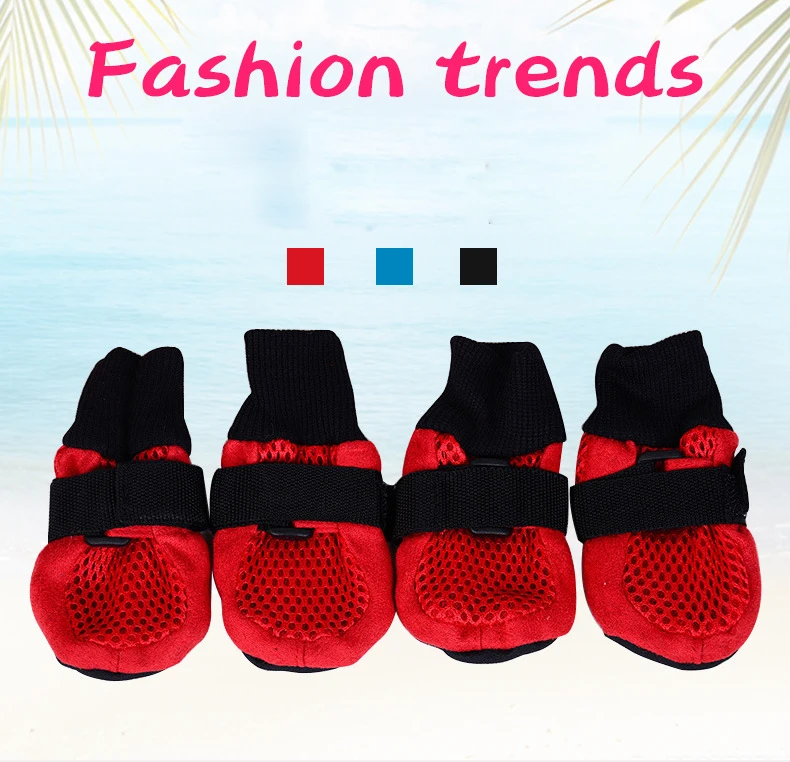 

Dog shoes Pet dog shoes Pure cotton spiral mouth mesh breathable pet shoes Ancient shepherd dog shoes