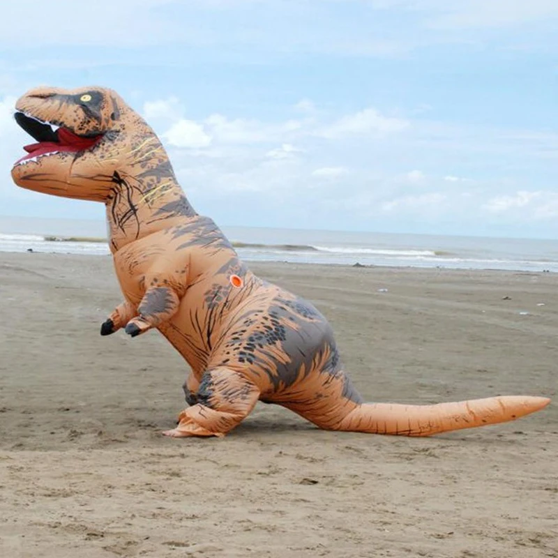 Надувной костюм талисман T rex для Хэллоуина животных косплей динозавр|Одежда и