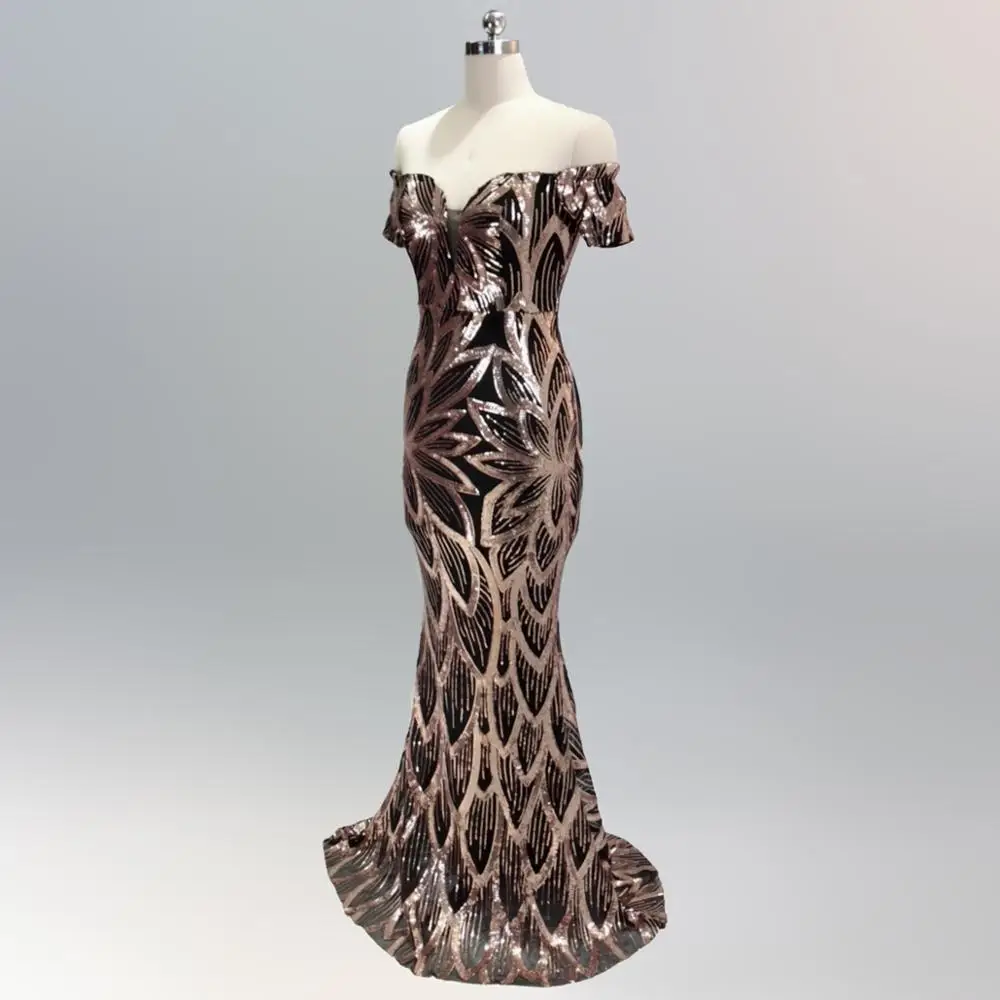 С открытыми плечами летнее длинное вечернее платье вечерние платья для женщин от