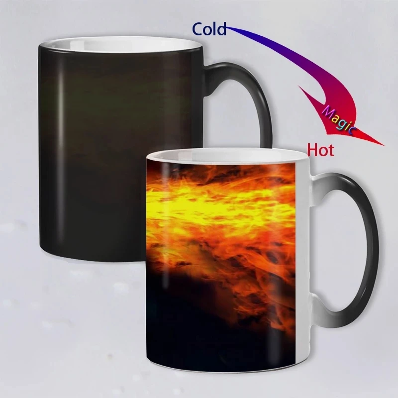 

dragon mother Heat sensitive Coffee mug cup Ceramic Magic Color changing Tea Cups best gift for friends
