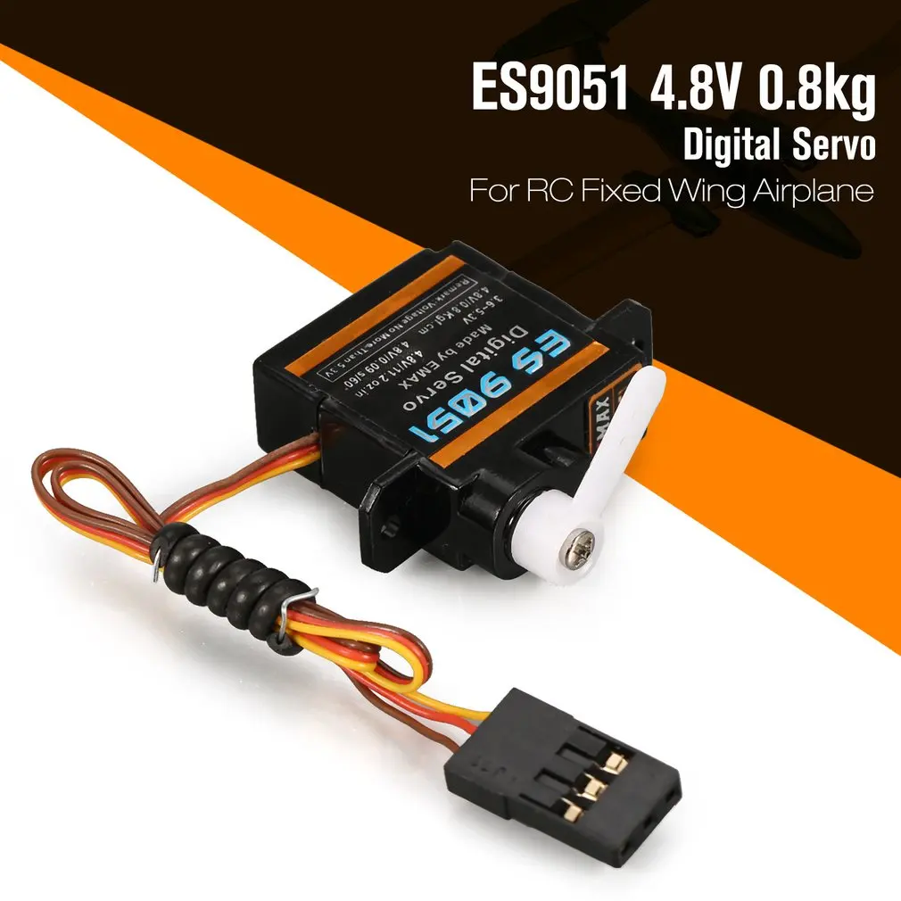 EMAX цифровой Пластик Шестерни Servo ES9051 4 8 V 0 кг 09 сек/60 градусов для RC FPV Самолет с