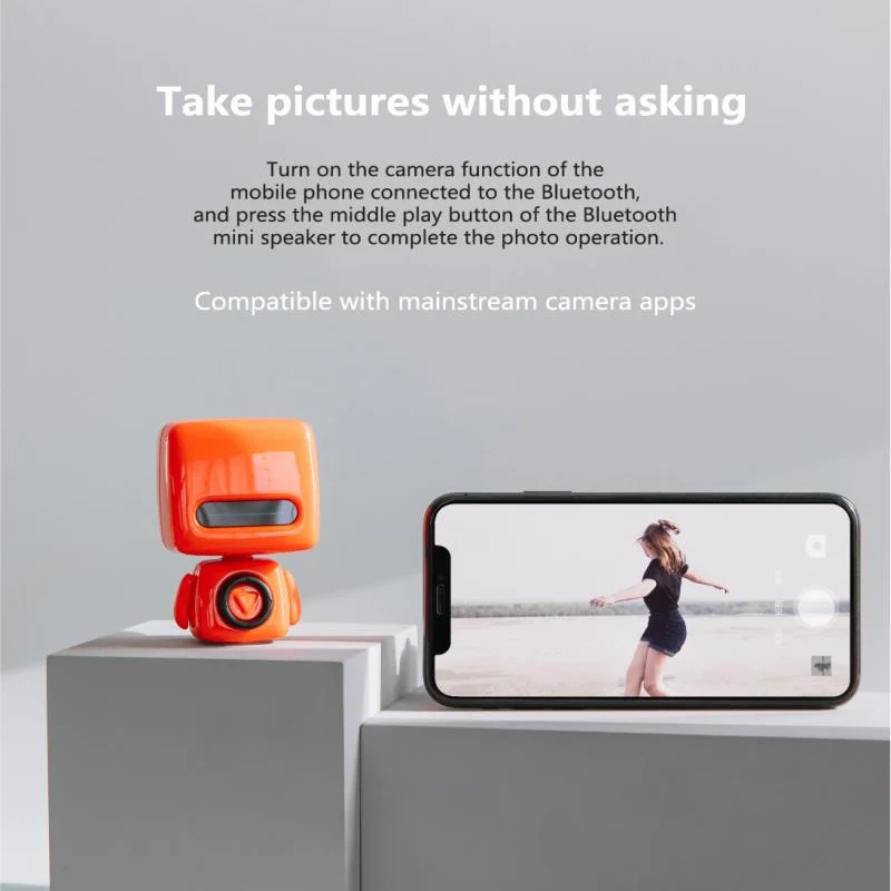 Портативный мини-робот Bluetooth-динамик беспроводной громкий динамик звук стерео