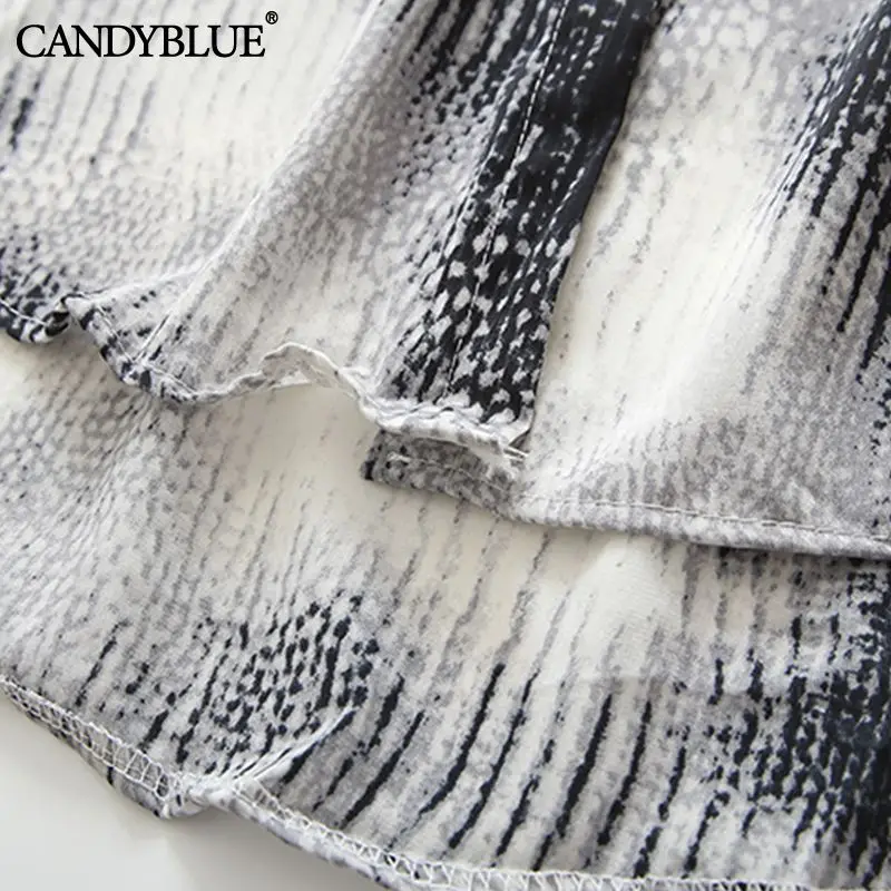 Женская рубашка с принтом в виде змеиной кожи Свободная шифоновая длинными