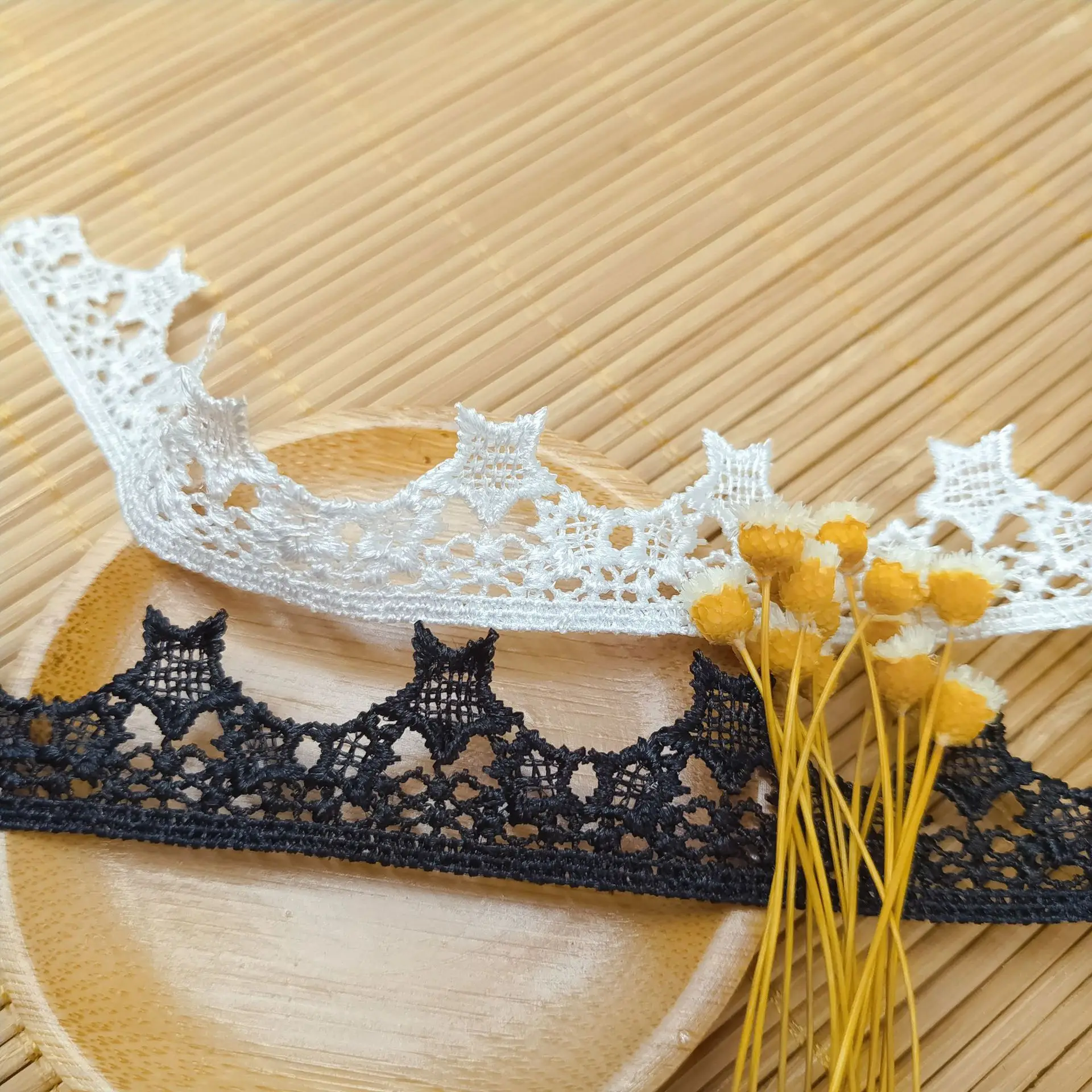 30 ярдов 2 см звезды Blac кисточки кружева бахрома Кружева отделка ленты костюм