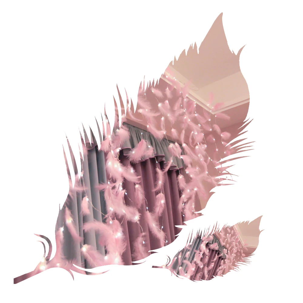 Перьевая гирлянда светильник s украшение сказочный пульт дистанционного