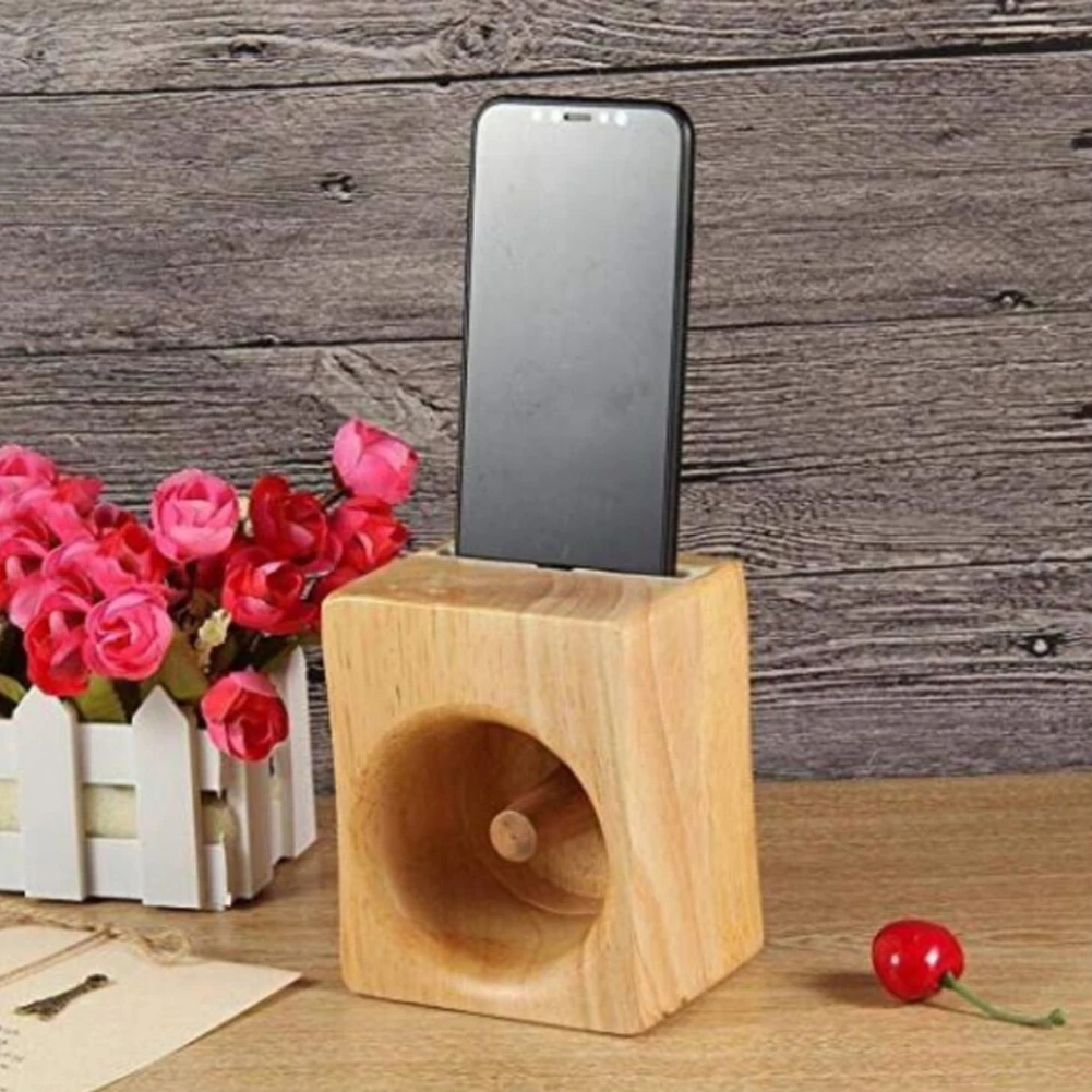 Деревянная подставка для сотового телефона звуковой усилитель динамик