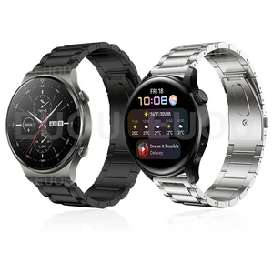 titanium strap band for huawei watch 3gt 2 progt2 46mmhonor magicwatch 2 wristband watchband metal stainless steel bracelet free global shipping