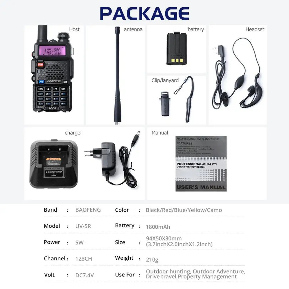 8 шт. портативная рация Baofeng UV-5R CB радиостанция дропшиппинг UV 5R трансивер 5 Вт VHF UHF