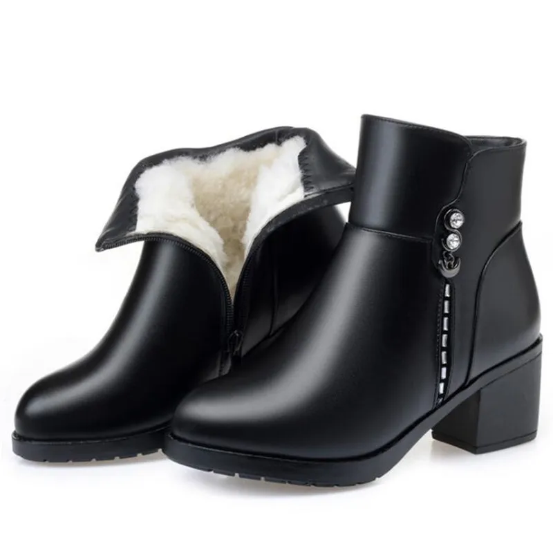 

2022 модные зимние сапоги теплые плюшевые/шерстяные сапоги женские кожаные сапоги рыцарские сапоги с боковой молнией модные сапоги Нескользящие на высоком каблуке