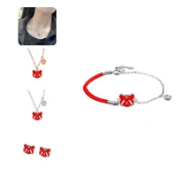 red rope bangle exquisite all match cute tiger adjustable red rope bracelet animal red string bracelet animal necklace