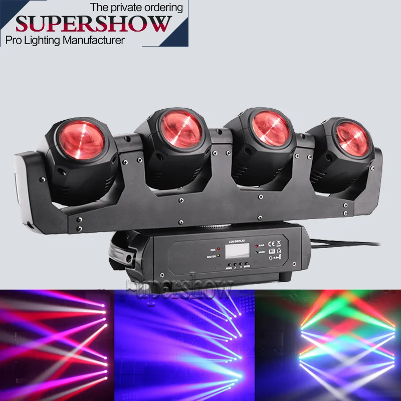 Супер Яркость 4*32 Вт головка перемещения луча светильник 4 глаза RGBW 4in1