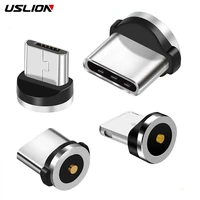 uslion 2 pcs for mobile phone replacement parts durable converter 360 degree rotation magnetic plug charging cable adapter